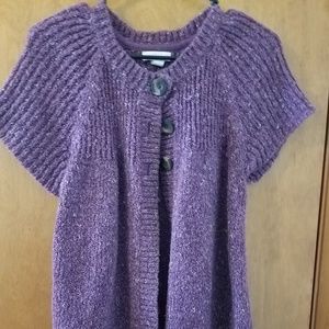 Short sleeve sweater cardigan